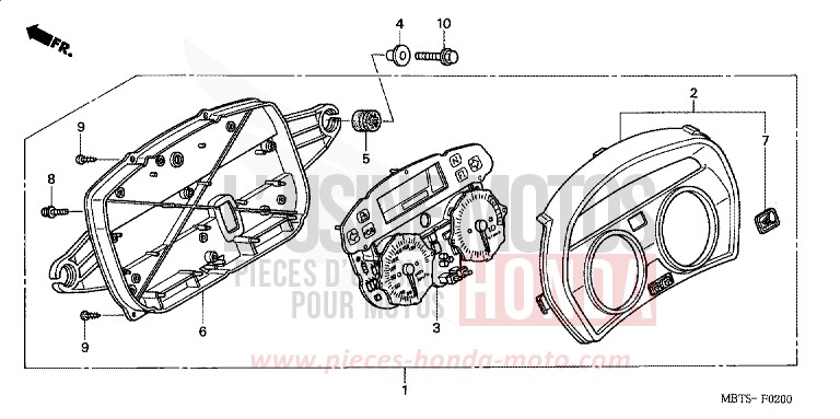 METER for Varadero ABS PEARL BREEZY BLUE (PB341) from 2005
